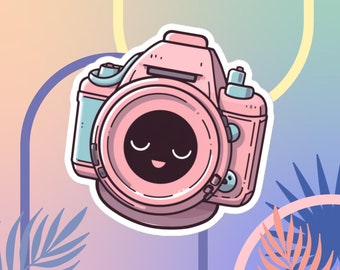 Sticker, Cute Sticker, Laptop sticker, car sticker, water bottle sticker, Camera sticker, Photography Sticker, happy sticker.