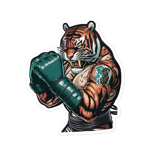 Eye of the Tiger Sticker, Boxer Sticker, Tiger Sticker, Cool Sticker, Jungle Sticker, Animal Sticker