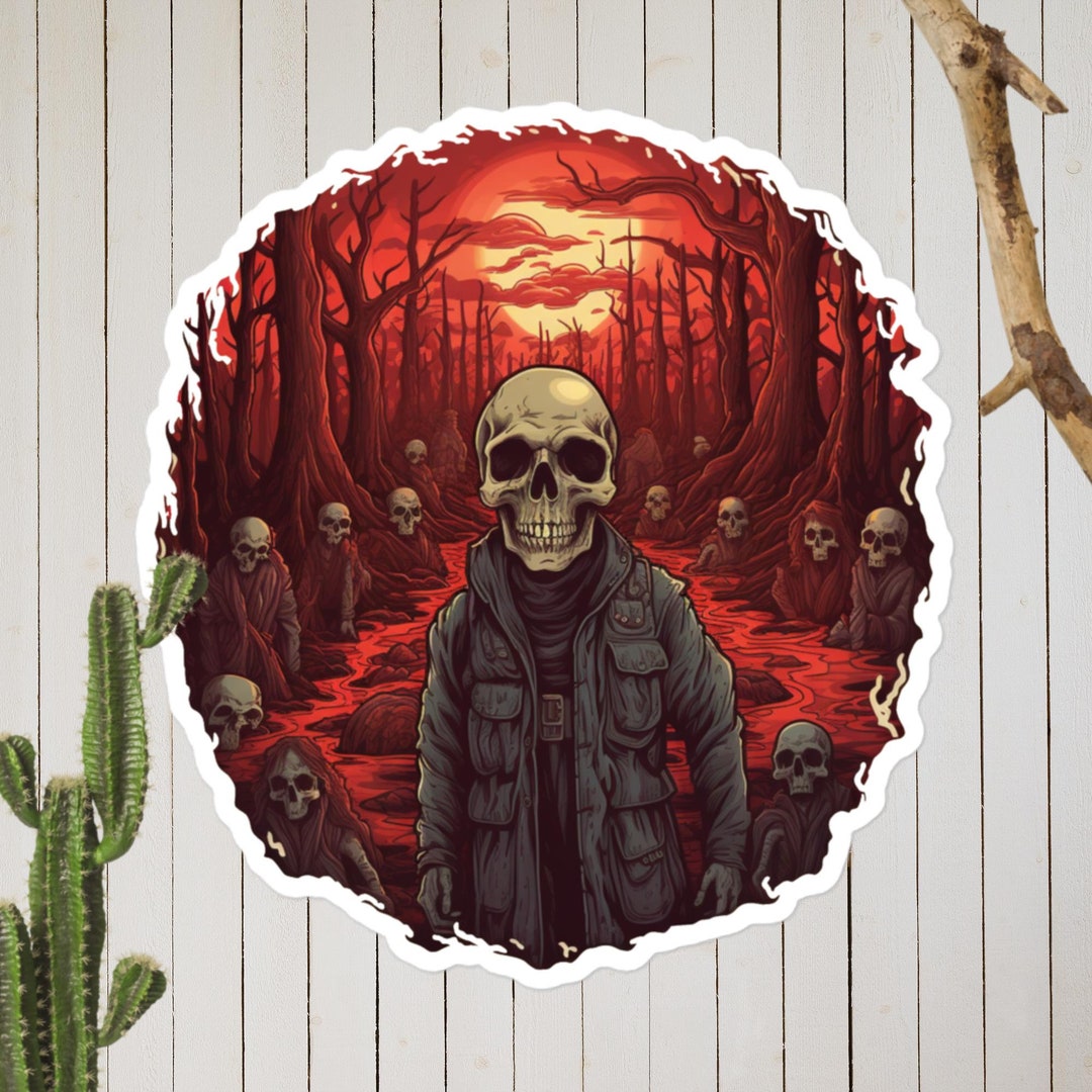 Skeleton Spawner Sticker Sticker, Skeleton Sticker, Halloween Sticker, Horror Sticker, Car ...