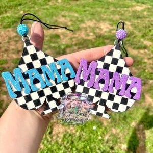 Mama Checkered Spade Car Freshie ,Mom freshie, Gift for her, Car air freshener, best friend gift, western freshie, car accessory for mom