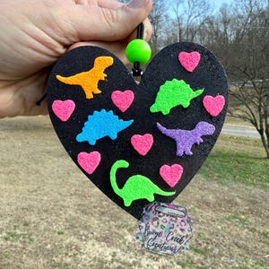 Cute Dinosaur Car Freshie, Valentines Day Car Freshie, Gift for her, Best Friend Gift