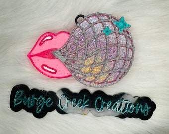 Disco Ball Car Freshie, Bubblegum and lips Car Air Freshener