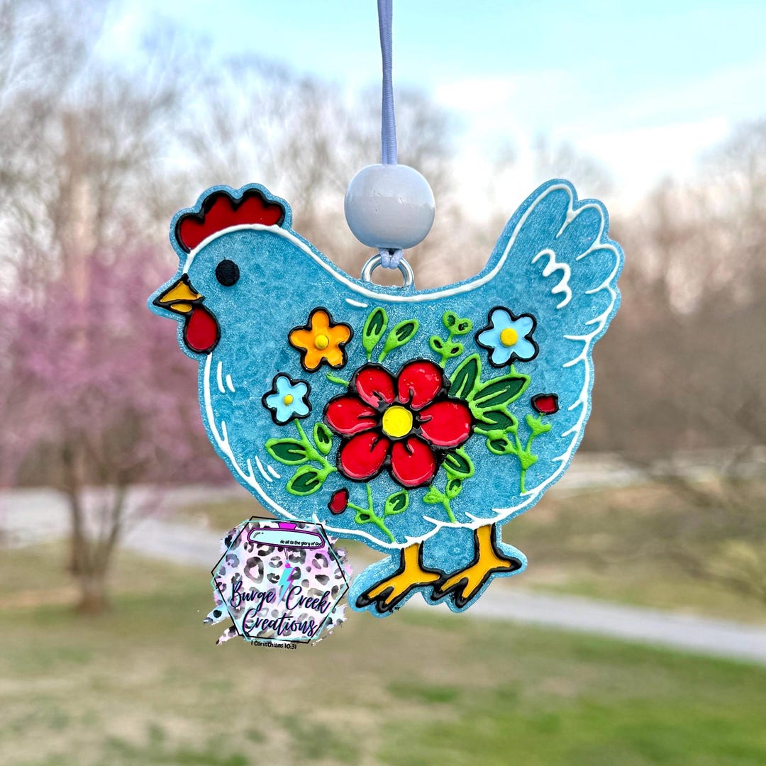 Floral Hen Freshie, Chicken Car Air Freshener - Etsy
