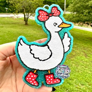 Goose Car Freshie, Goose car air freshener, Goose with bow, Silly Goose car freshie, car air freshener, gift for her, best friend gift
