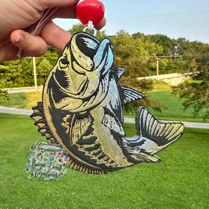 Bass Fish Car Freshie, Fishing Freshie, Gift for him, Father&#39;s Day Gift, Car air freshener, gift for dad, girls who fish, truck freshie