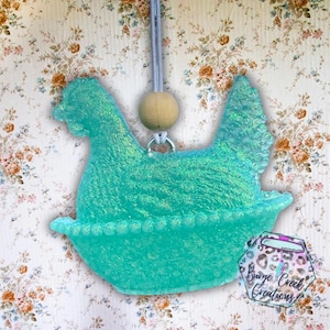 Hen on Nest Car Freshie, car air freshener, Antique Hen, Thritfting Car Freshie