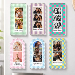 Personalized Strip Photo Magnet, Family Photo Magnet, Gift For Couples, Photo Magnet for Pet Lover, Kids Photo Magnet, Keepsake Gift image 1