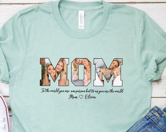 Chemise maman personnalisée avec photo, chemise fête des mères, chemise photo personnalisée pour maman, cadeau fête des mères, cadeau d'anniversaire de maman, cadeaux t-shirt maman maman