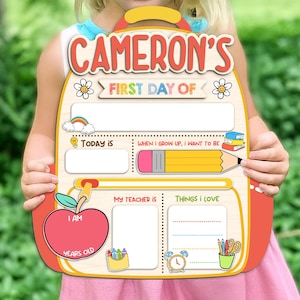 Customize First Day and Last Day Of School Sign, 1st Day Of School Board, Reusable Back to School Sign, First Day of School Photo Prop