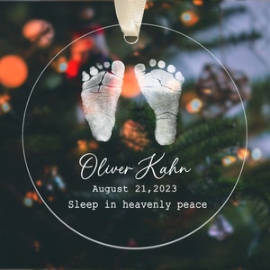 Personalized Baby Memorial Ornament, Miscarriage Ornament, Stillborn Ornament, Infant Loss Ornament, Baby Keepsake Ornament, Sleep in Heaven