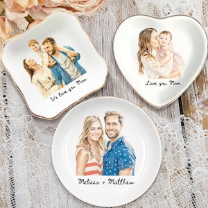 Custom Photo Trinket Dish, Family Portrait Ring Dish, Family Keepsake, Personalized Gift For Women, Anniversary Gift, Birthday Gift for Her