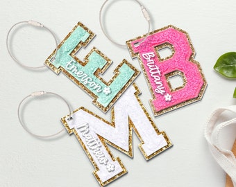 Personalized Initial Backpack Tag, Acrylic Name Tag, Kids Back To School