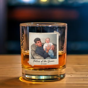 Personalized Photo Whiskey Glass, Father's Day Gift image 5
