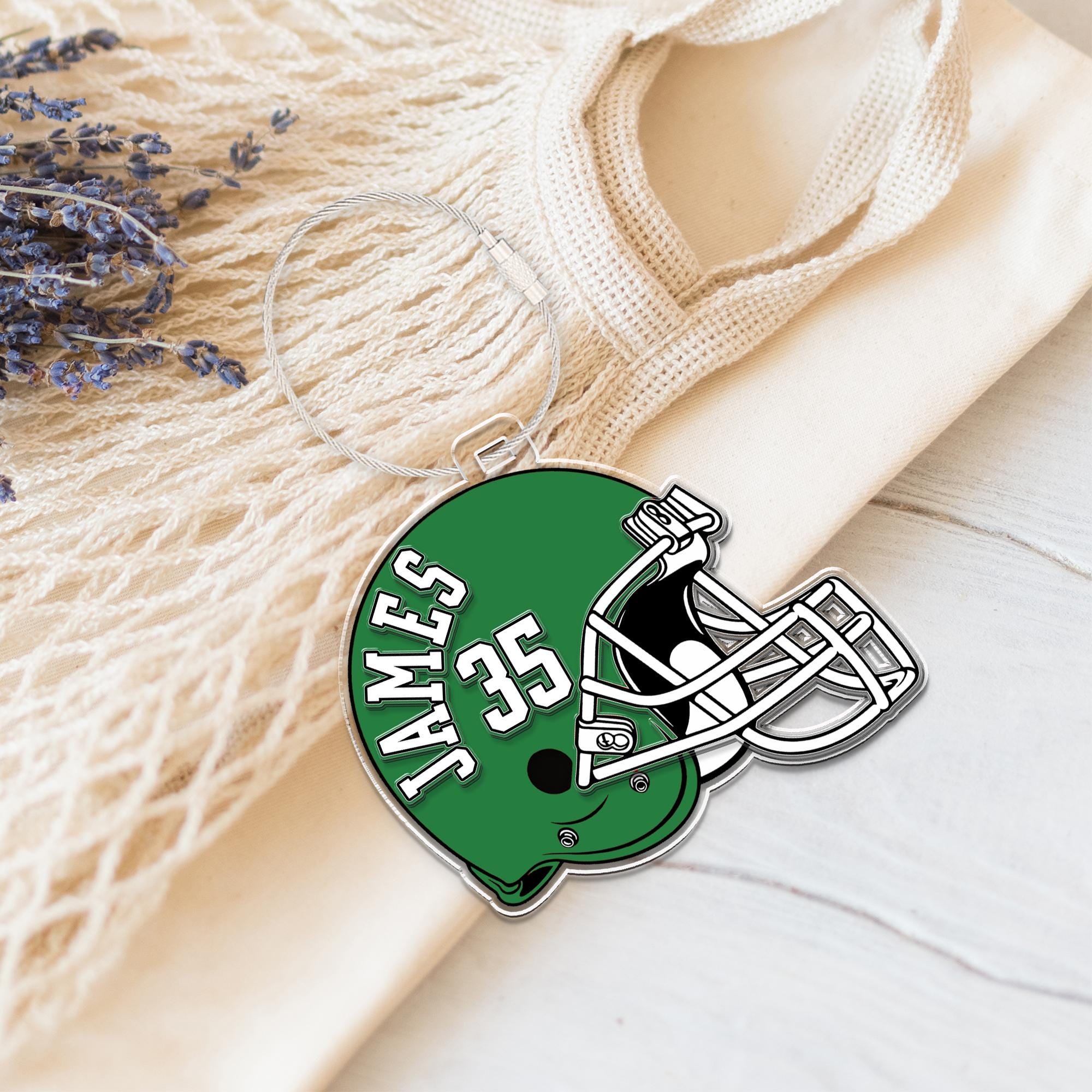 💖Buy 2 Free Shipping💖Custom Football Bag Tag, Football Team Keychain, Personalized Sport Bag Tag, Backpack Name Tag, Football Mom Gift, Football Lovers Gift