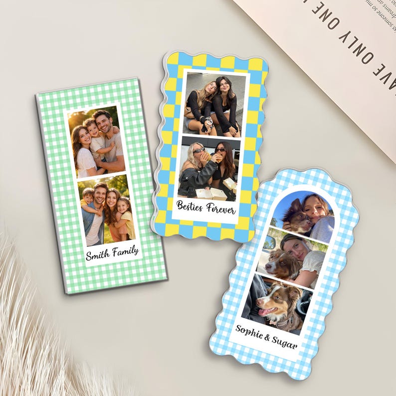 Personalized Strip Photo Magnet, Family Photo Magnet, Gift For Couples, Photo Magnet for Pet Lover, Kids Photo Magnet, Keepsake Gift image 5