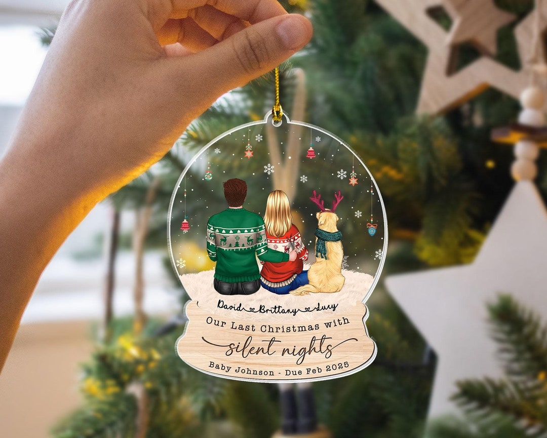 Custom Expecting Family Ornament 2024, Baby Coming Soon Ornament ...