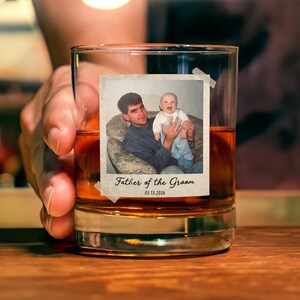 Personalized Photo Whiskey Glass, Father's Day Gift image 3