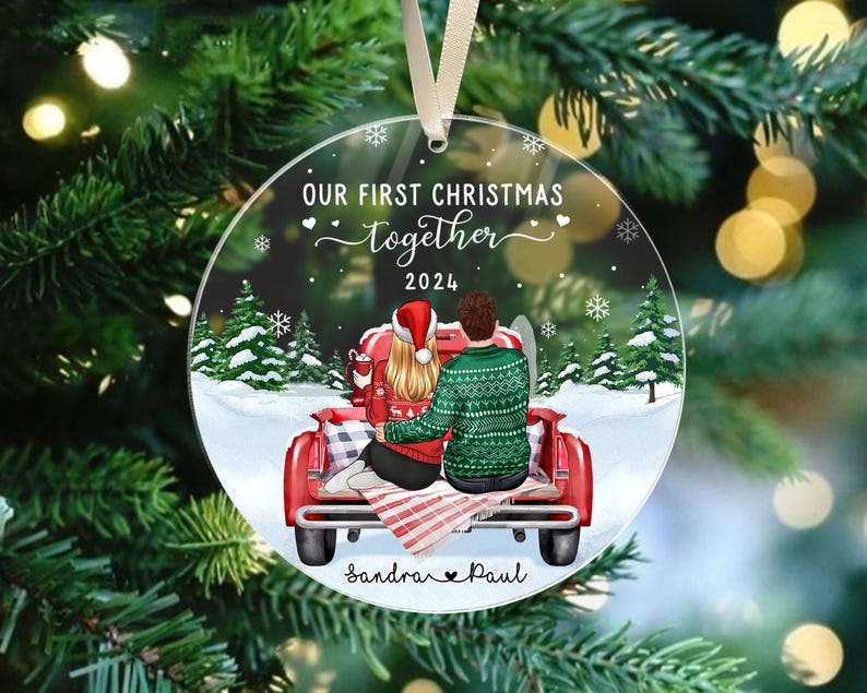 First Christmas Together Christmas Ornament, Couple Ornament, Christmas