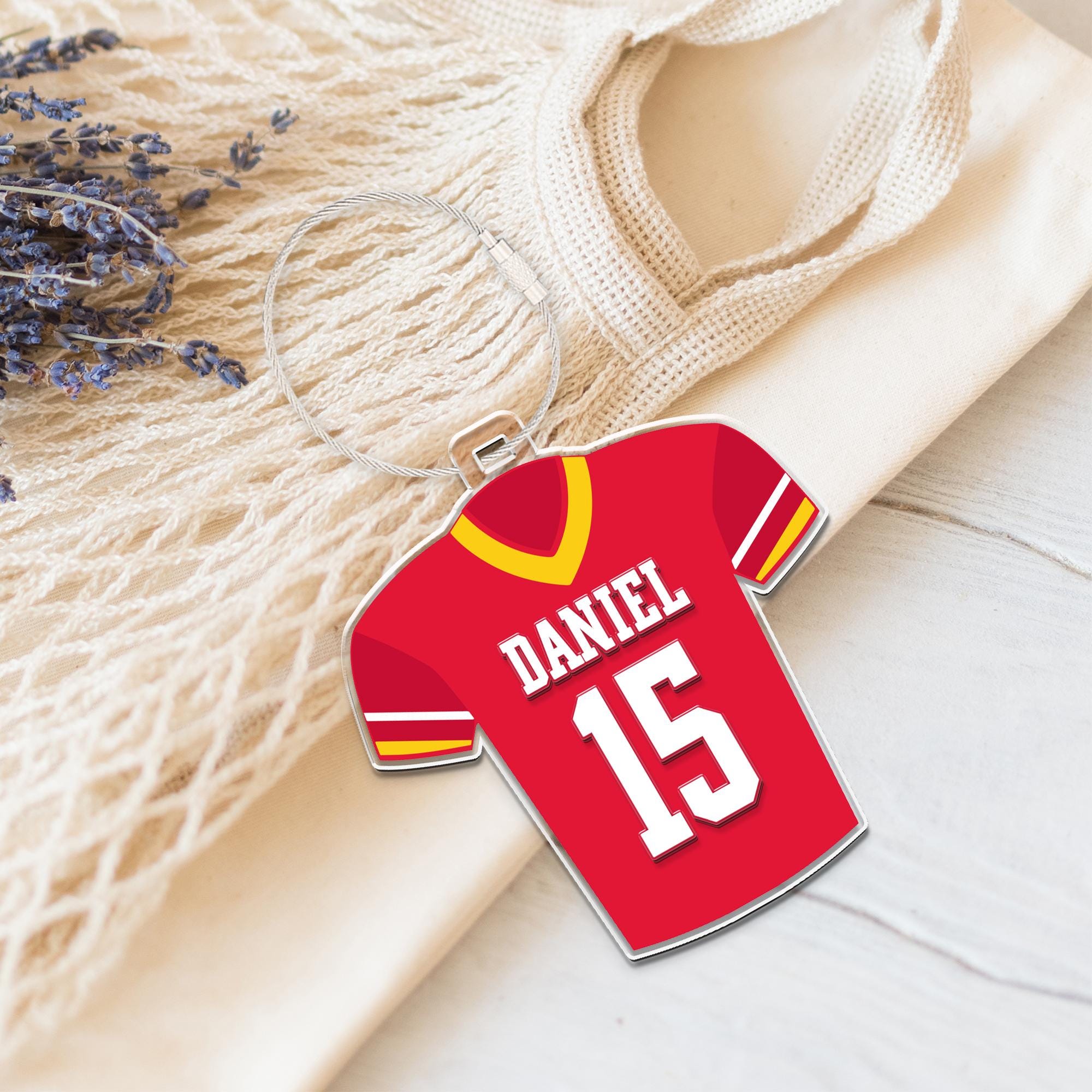 💖Buy 2 Free Shipping💖Football Name Tag, Personalized Football Shirt Name Tag, Sport Bag Tag, Football Team Keychain, High School Football Team, Football Mom Gift
