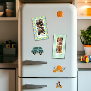 Personalized Strip Photo Magnet, Family Photo Magnet, Gift For Couples, Photo Magnet for Pet Lover, Kids Photo Magnet, Keepsake Gift image 10