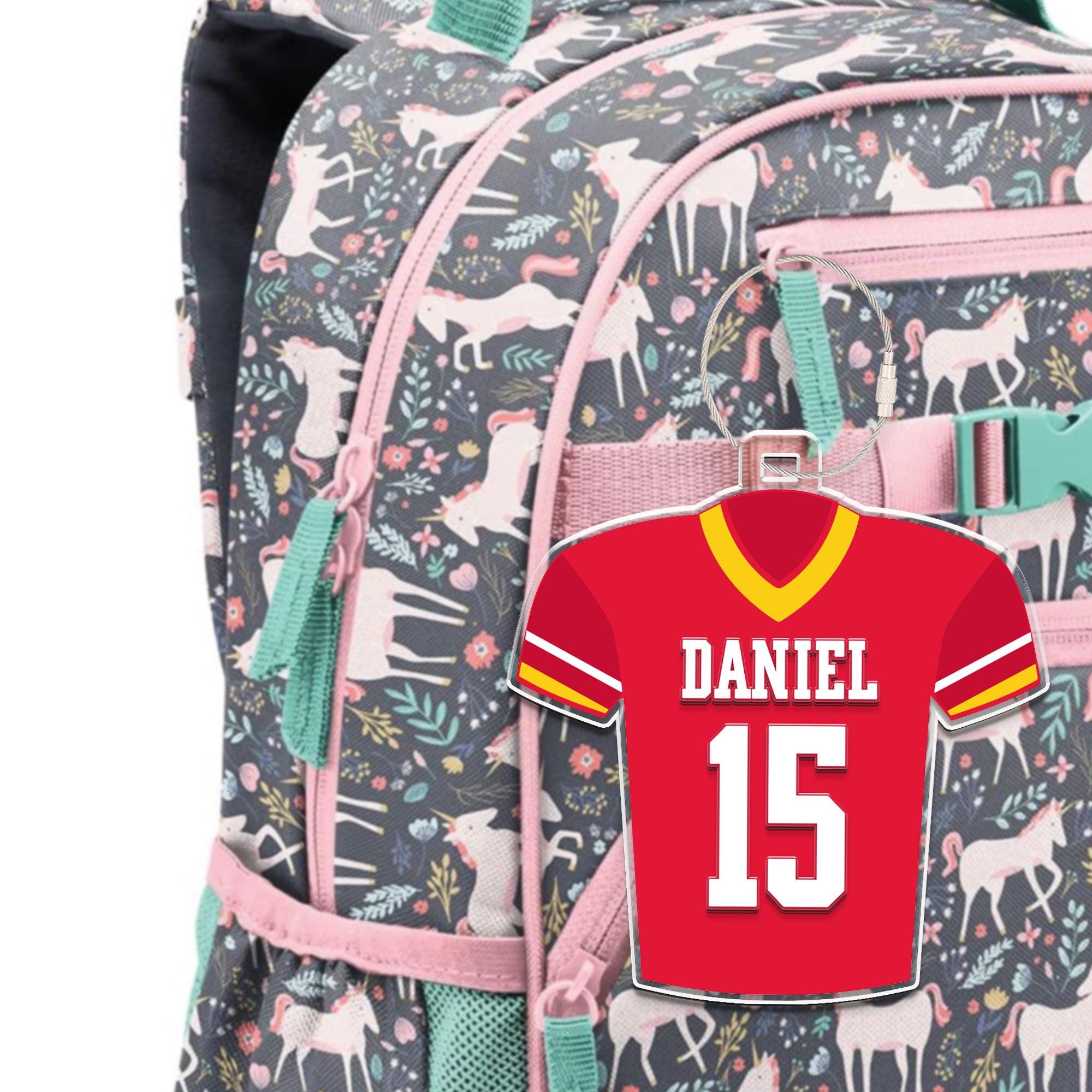 💖Buy 2 Free Shipping💖Football Name Tag, Personalized Football Shirt Name Tag, Sport Bag Tag, Football Team Keychain, High School Football Team, Football Mom Gift