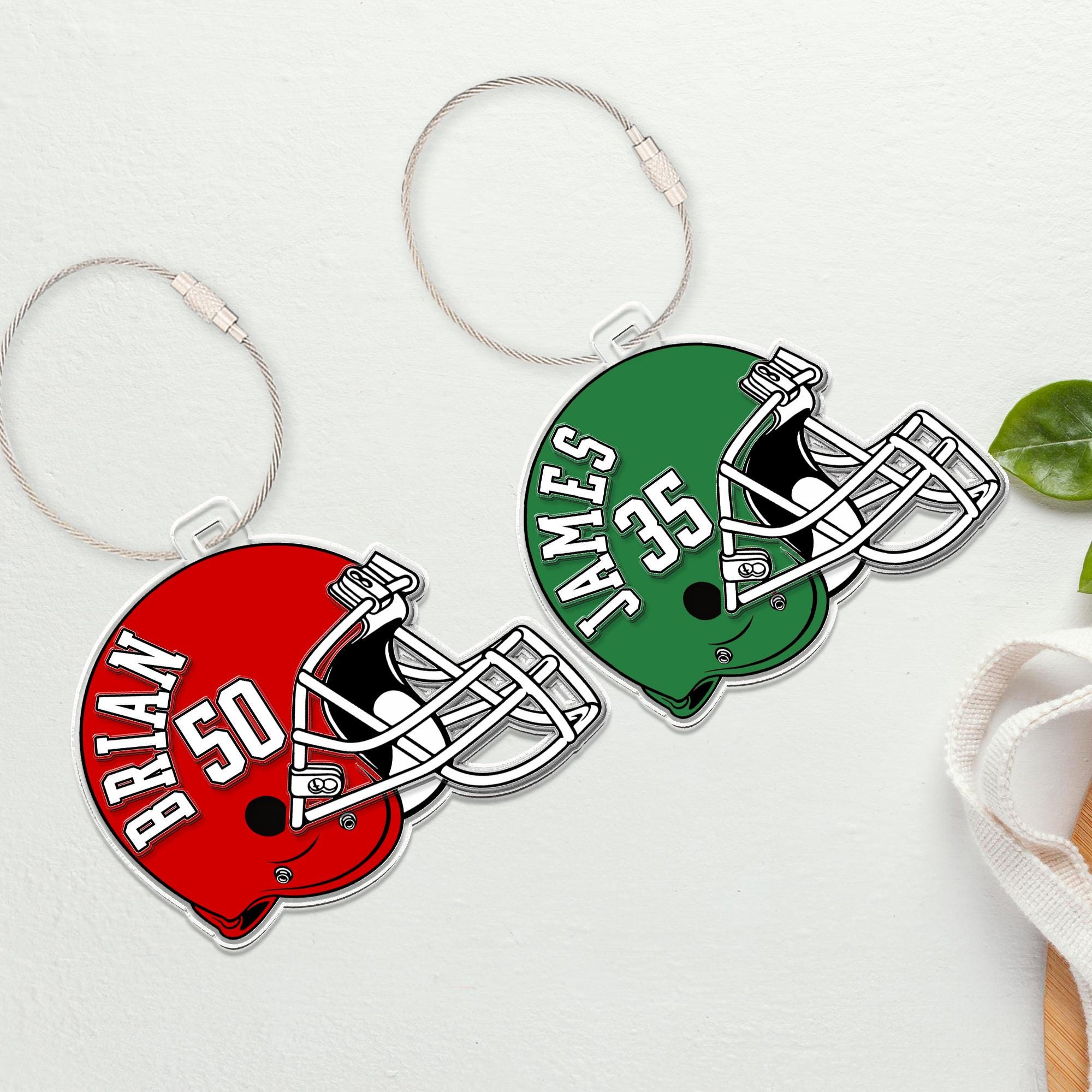 💖Buy 2 Free Shipping💖Custom Football Bag Tag, Football Team Keychain, Personalized Sport Bag Tag, Backpack Name Tag, Football Mom Gift, Football Lovers Gift