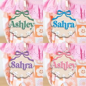 Personalized Kids Name Bag Tag, Kids Backpack Keychain, School Bag Tag for Kid, Diaper Bag Tag, Lunch Box Tag, 3D Kids Name Keyring