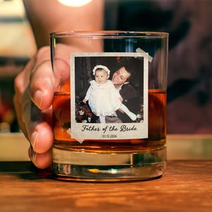 Personalized Photo Whiskey Glass, Father's Day Gift image 12