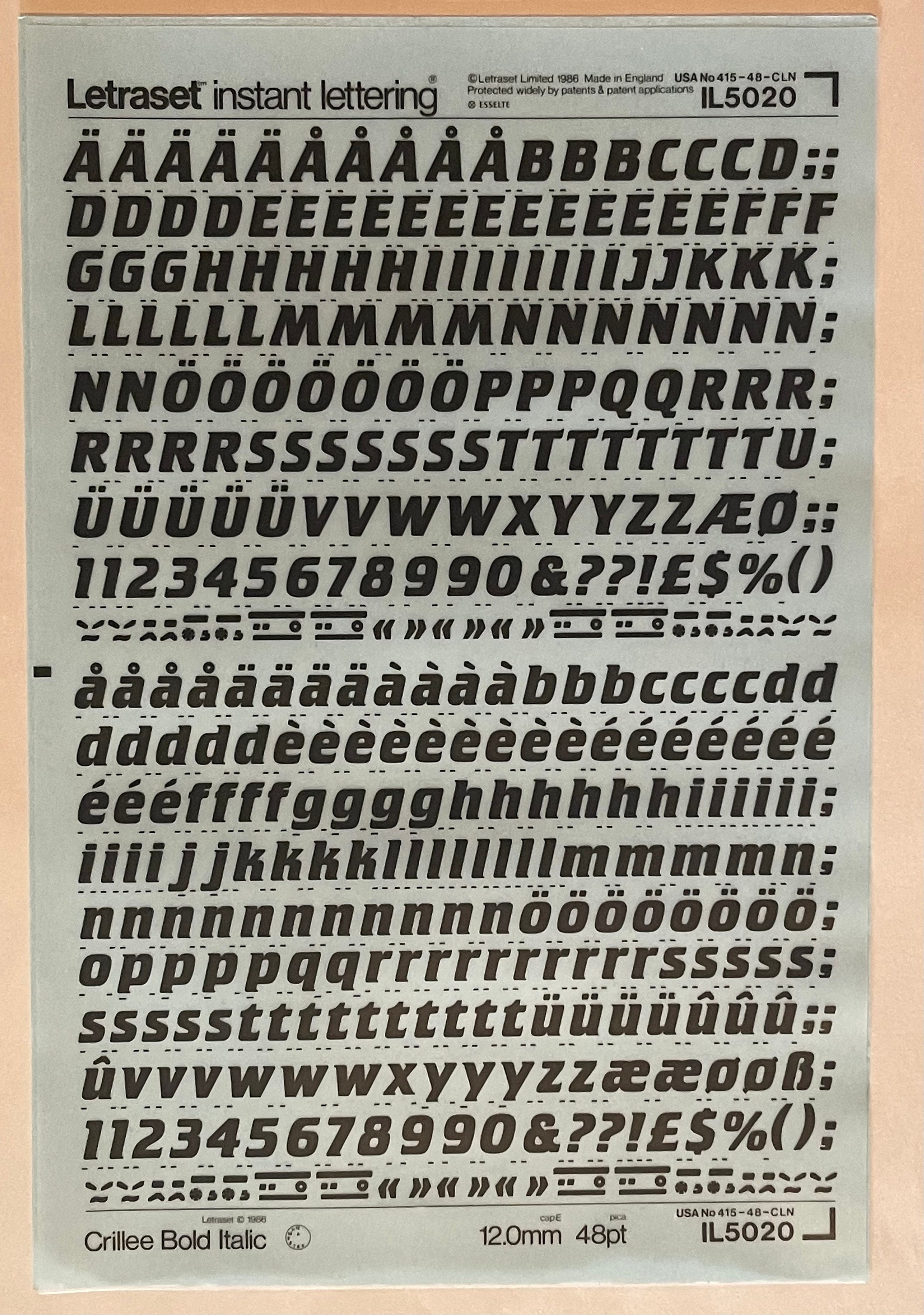 Letraset® - Full or Halved Sheets, Mint Condition - Etsy