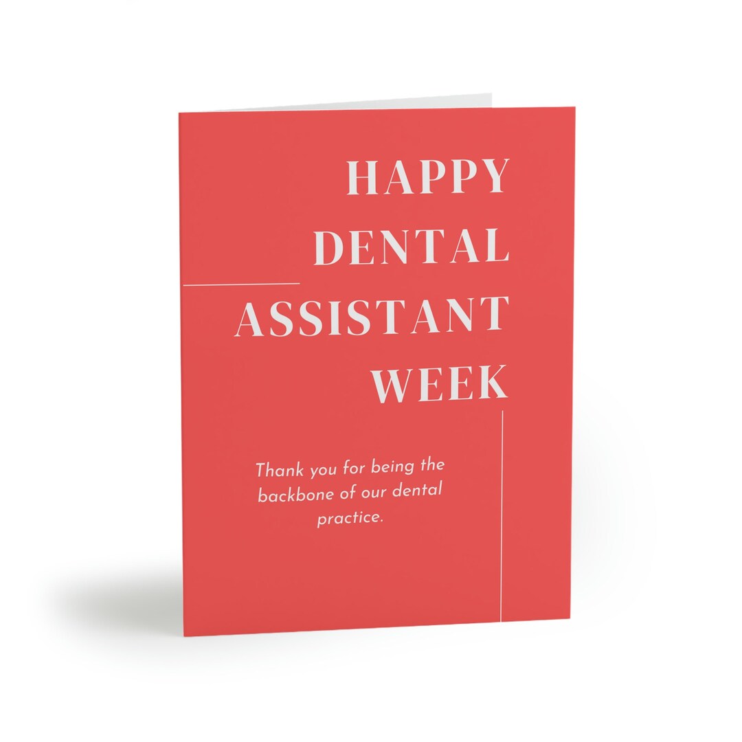 Dental Assistant Appreciation Greeting Cards (8, 16, and 24 Pcs) Etsy