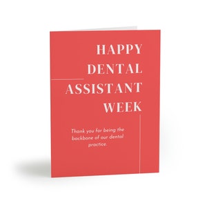 Cartões comemorativos de agradecimento ao assistente dentário (8, 16 e 24 unidades)