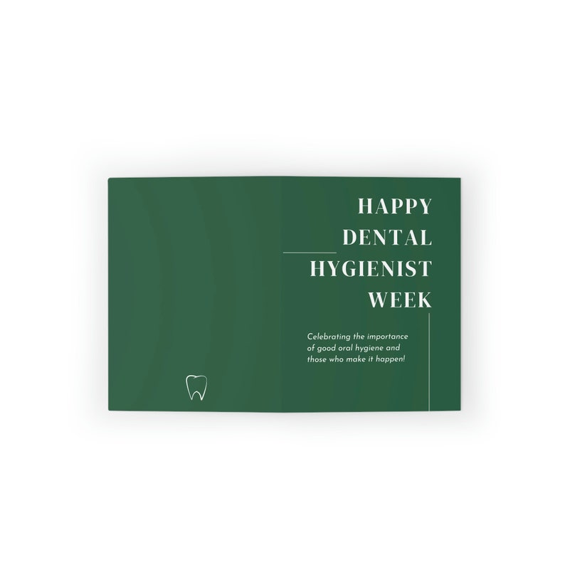 Dental Hygiene Appreciation Green Greeting Cards 8, 16, and 24 Pcs Etsy