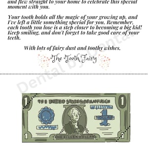 Greetings From The Tooth Fairy Money Card holder: Customizable Digital Download