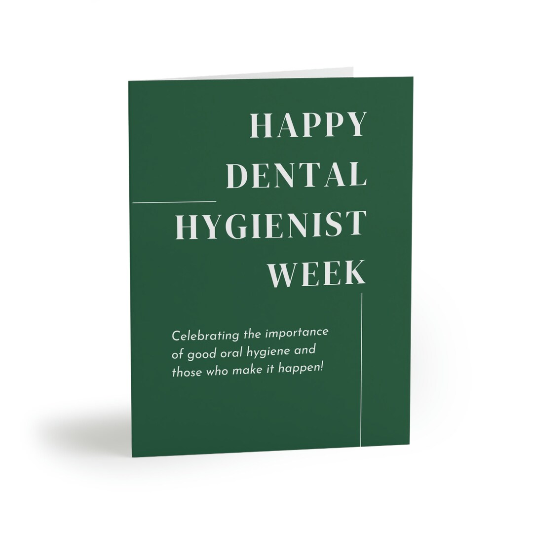 Dental Hygiene Appreciation Green Greeting Cards 8, 16, and 24 Pcs Etsy