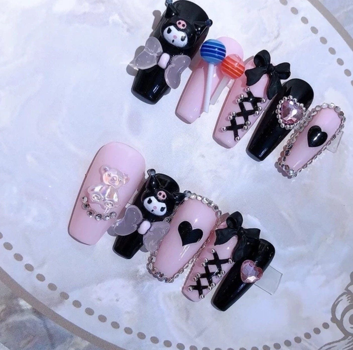 Kuromi Nails Etsy