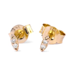 WINZIGE 14K Gold Ohrstecker: Minimalistische Helix Tragus Schmuck