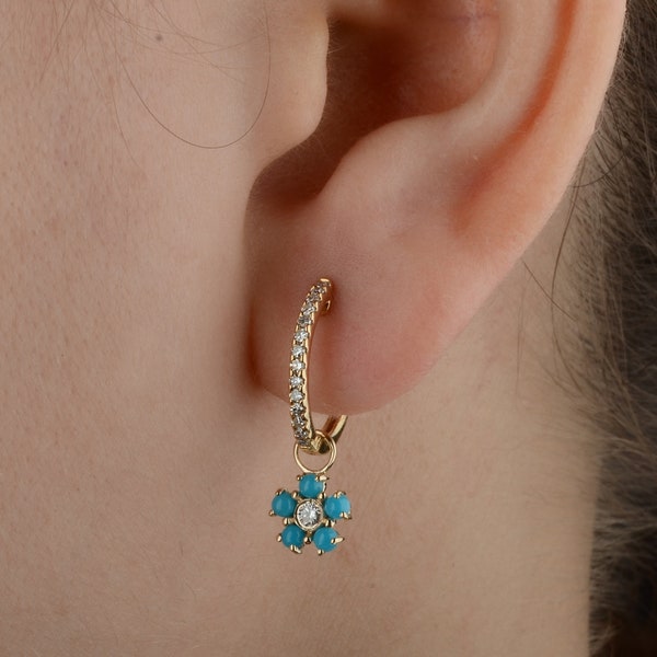 JOLIE HOOP AMD CHARM EARRING main image 1