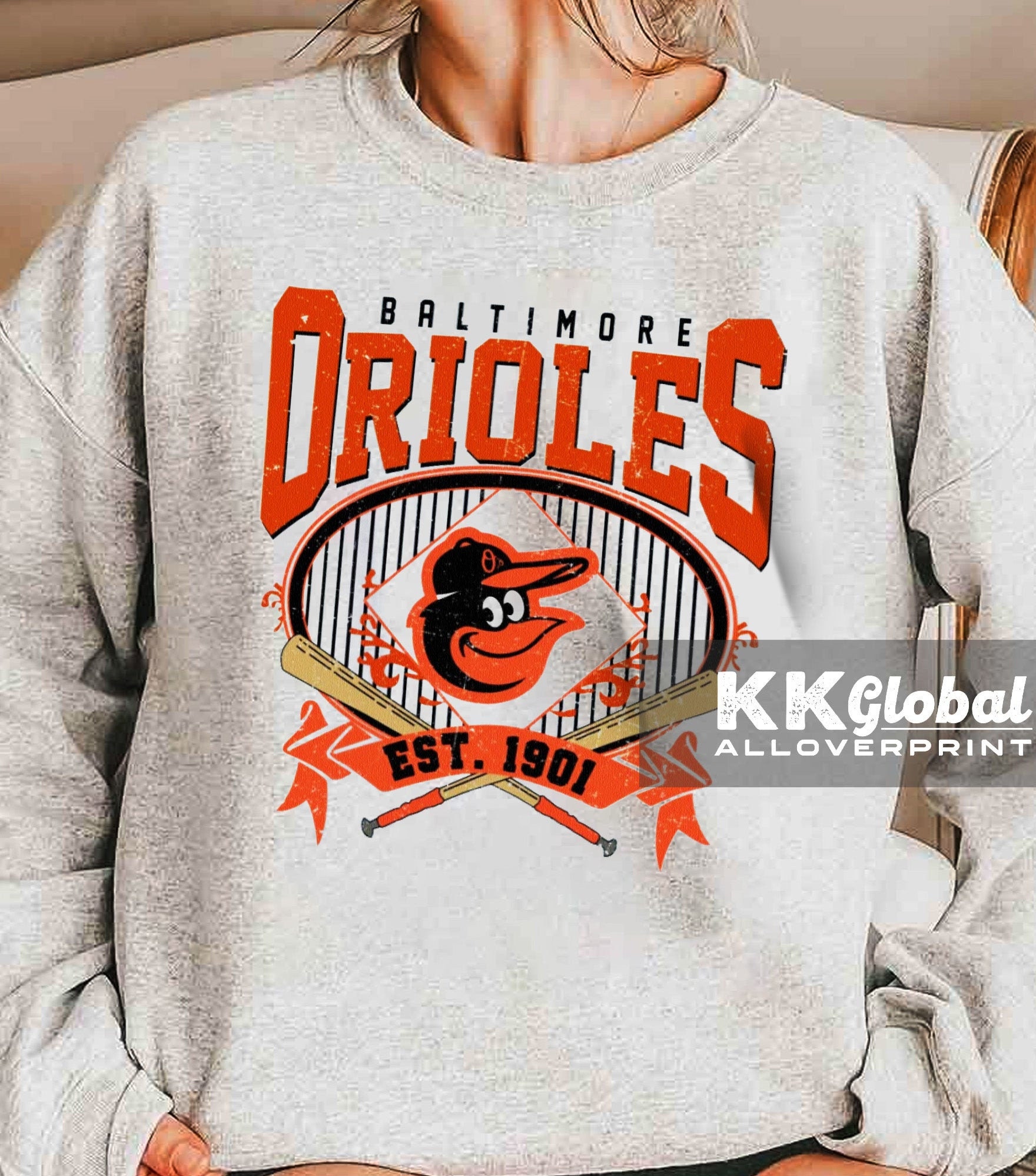 destinehodges Vintage Baltimore Oriole Est 1901 Shirt, T-Shirt, Hoodie. Oriole Crewneck Shirt, Baltimore Baseball Shirt, Retro Oriole Shirt