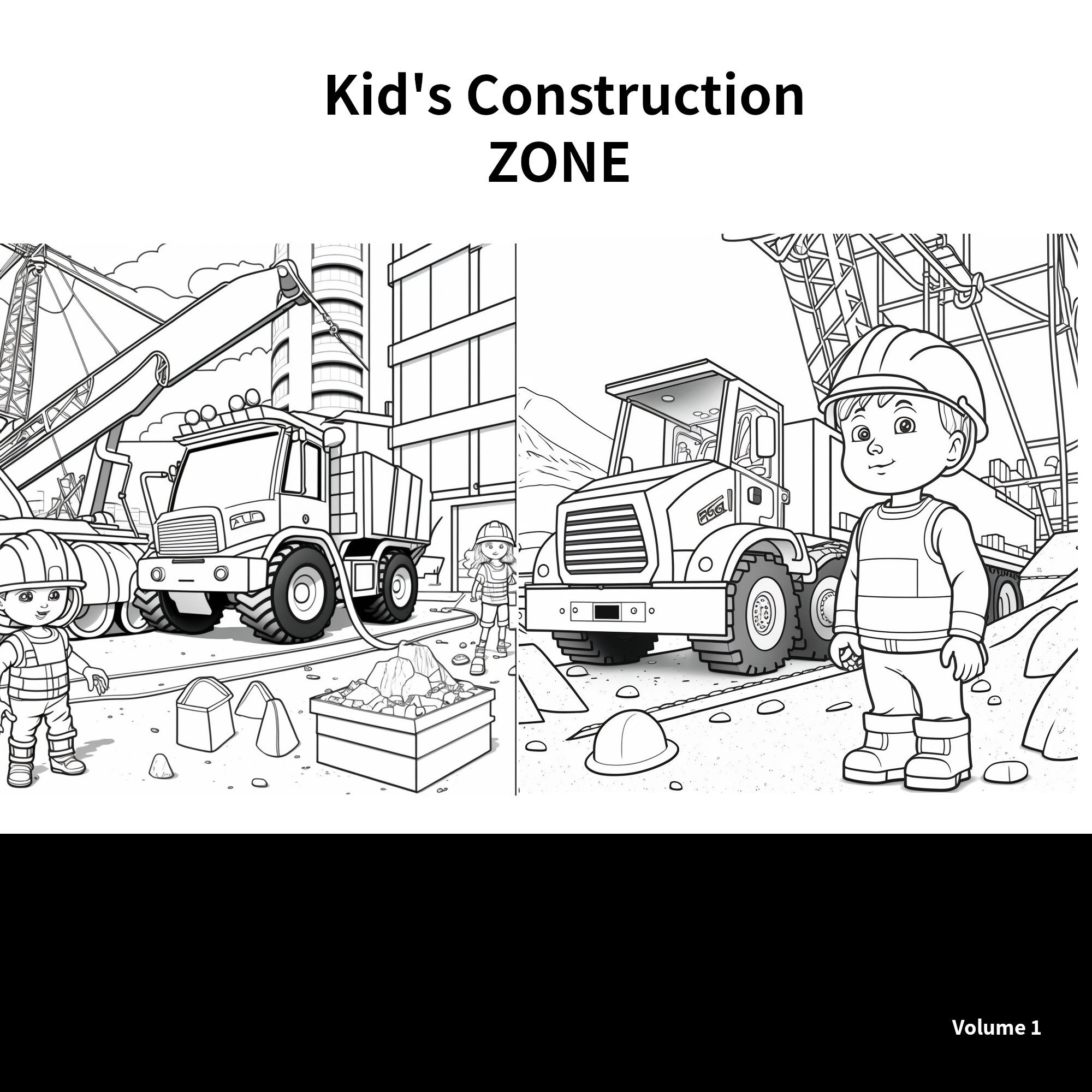 Construction Site Coloring Pages For Kids