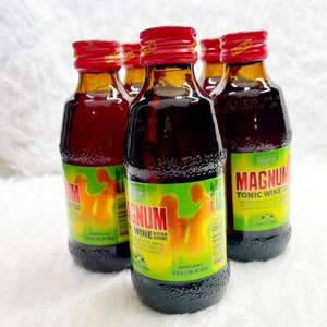 Magnum Tonic Wine Jamaican Roots Iron & Vitamins Drink 5 Bottles