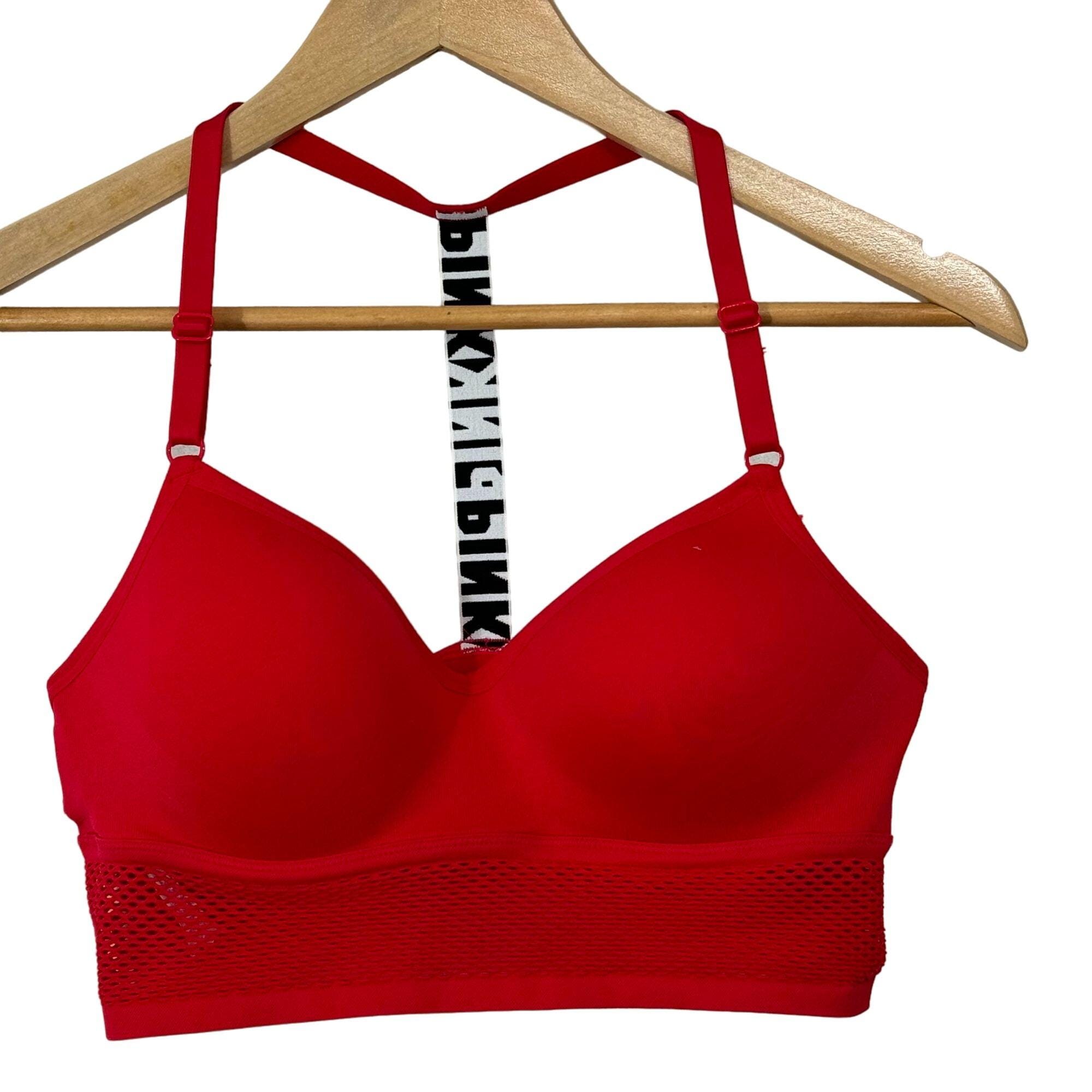 Victoria's Secret レッド ストラップブラ S 未使用 値札付き Victoria's Secret レッド ストラップブラ S 未使用 値札付き