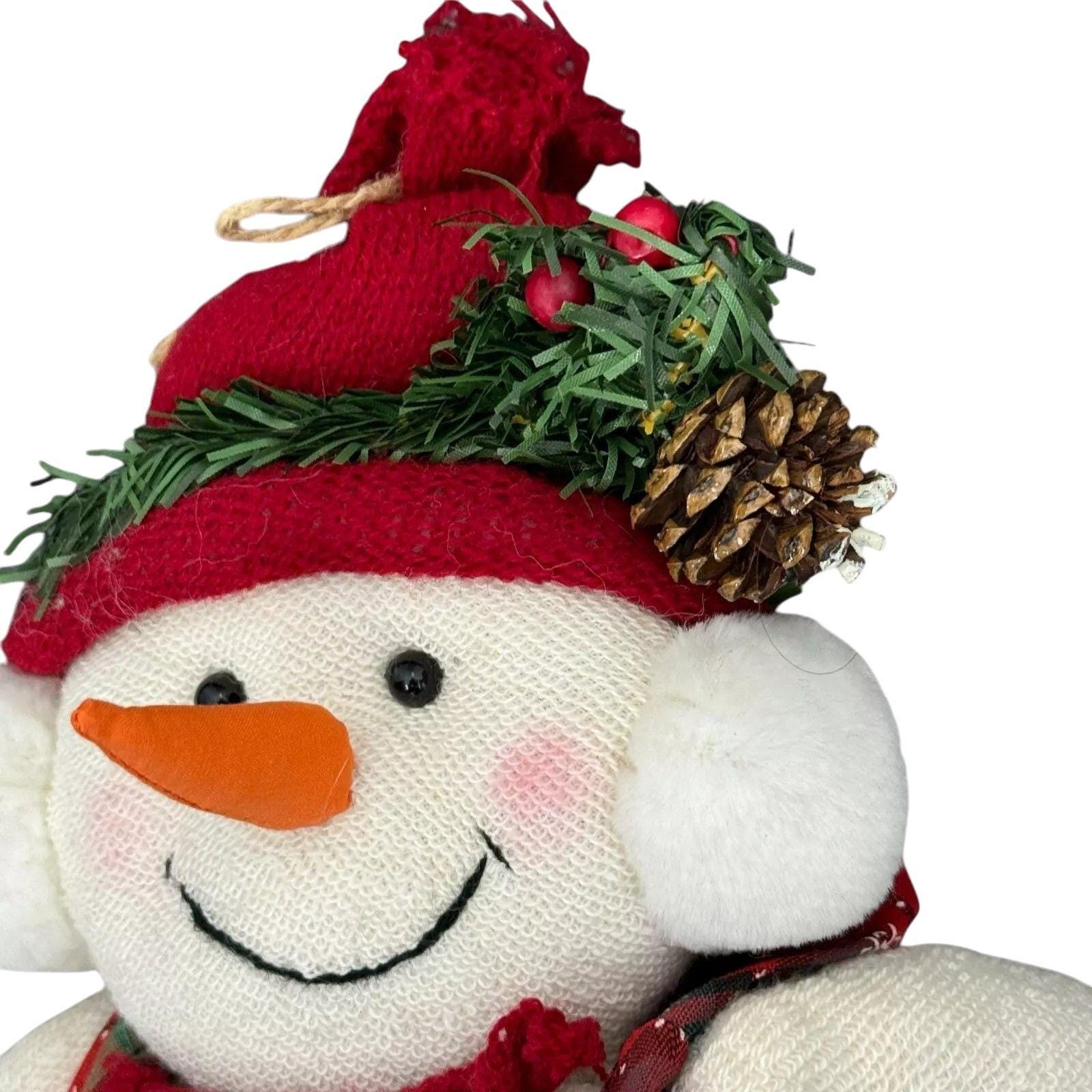 Plüsch Schneemann Puppe – Weihnachtstischdekoration (27x15 Cm) – Kuscheliger Weihnachtsschmuck Für Zuhause
