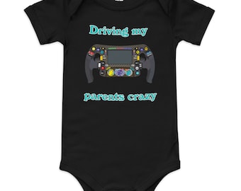 Baby short sleeve one piece Mercedes Lewis Hamilton George Russell