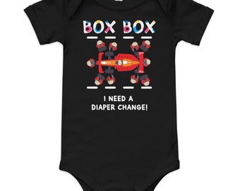 Baby short sleeve one piece Box Box I need a diaper change