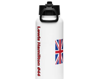 Stainless steel water bottle with a straw lid Lewis Hamilton F1 Ferrari British