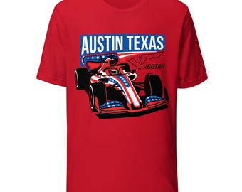 Austin Texas Racing Shirt, Open-Wheel Race Car Graphic Tee, Motorsport Fan Gift