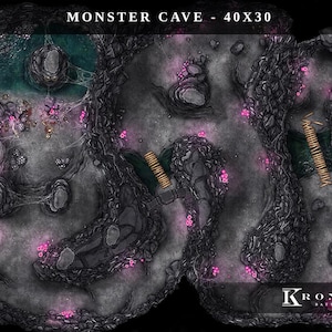 Caves Battlemap: 40x30 Dnd 5e Digital Map (JPEG) - Etsy