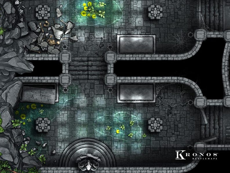 Ancient Jungle Temple Battlemap : 40x30 Dnd Map, D&D 5e, VTT (digital ...