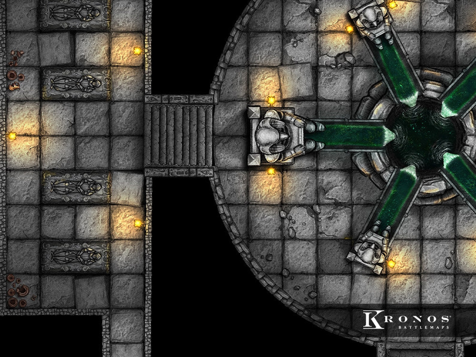 Catacombs Battlemap: 40x30 Dnd Map (digital Download) - Etsy