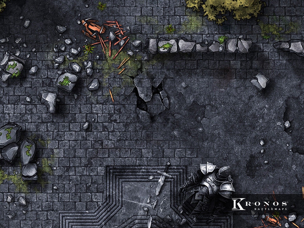 Castle Ruins III Battlemap, 4k,dnd Battle Map, D&D, Battle Map